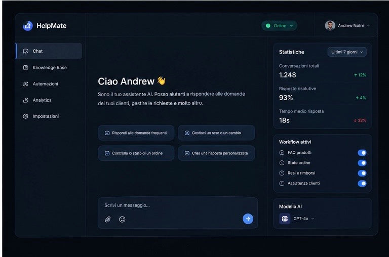 Concept – Assistente AI per l'assistenza clienti